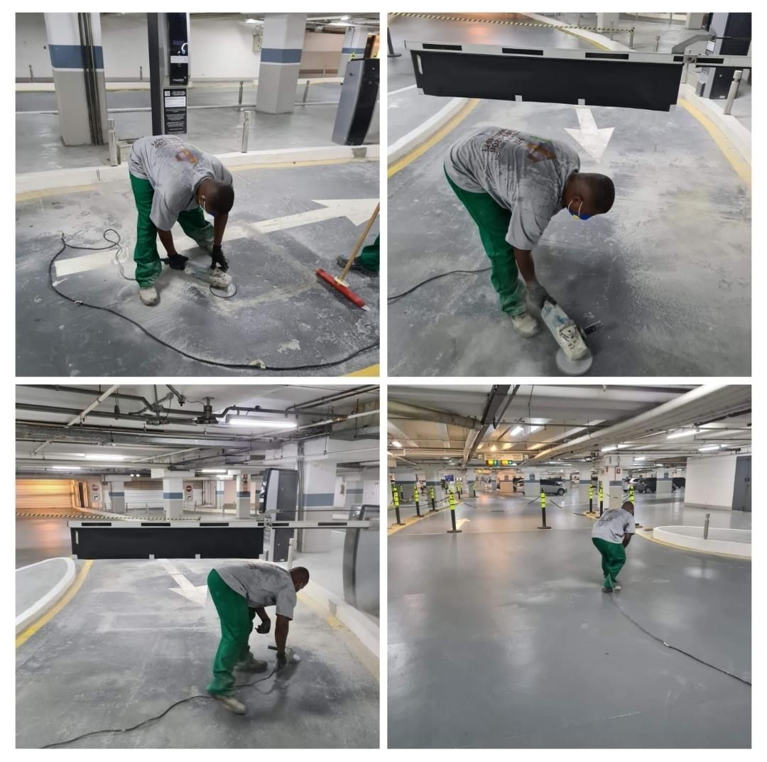 Pintura epóxi do estacionamento — Shopping VillageMall
